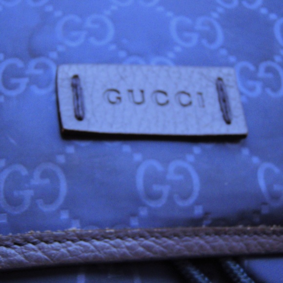 Authentic Gucci Guccissima Blue Large Backpack main image 8